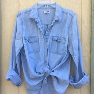 Light Wash Denim Style Button Down
